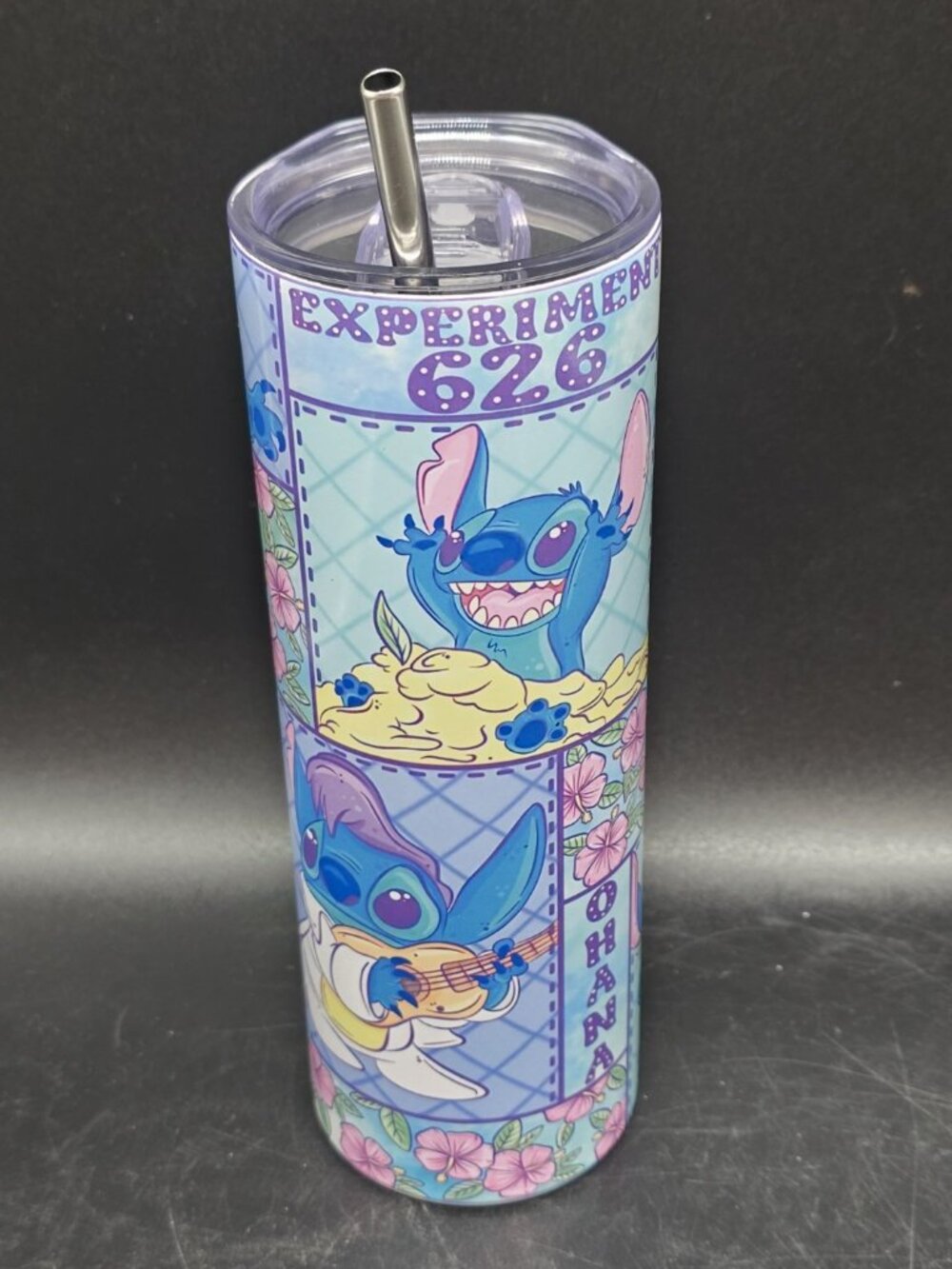 Disney's Lilo & Stitch Experiment 626 Stitch Skinny Travel Tumbler New W/O Tags